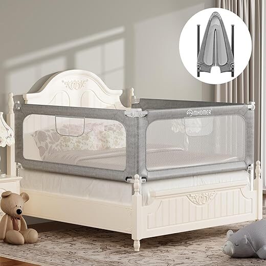 MHOMER Foldable Bed Rails For Toddlers, Kids (1