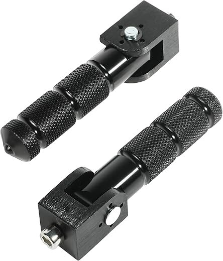 RACOONA Foldable Motorcycle Foot Pegs, 8MM Aluminum