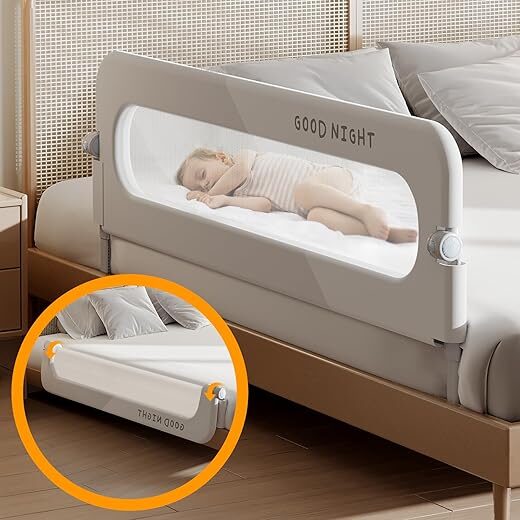 strenkitech Foldable Toddler Bed Rails – 32inch