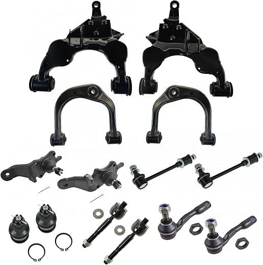TRQ Front Steering & Suspension Kit Compatible With 2000-2002 Toyota Tundra