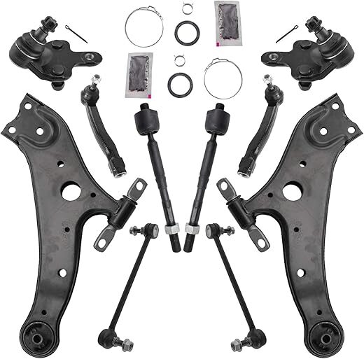TRQ Front Steering & Suspension Kit Compatible With Lexus RX350/RX450h & Toyota Highlander/Venza