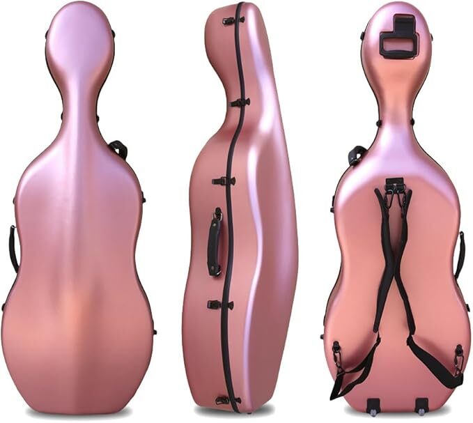 Vetimobato Full Size Carbon Fiber Cello Case (Pink)