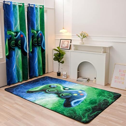 Meeting Story Gaming Area Rug Tie Dye Lightnings
