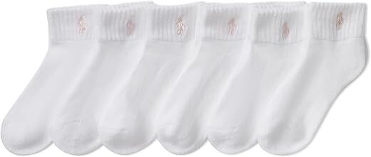 Polo Ralph Lauren Girls’ Classic Sport Ankle Socks-6 Pair