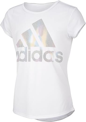 adidas Girls’ Short Sleeve Rainbow Tee
