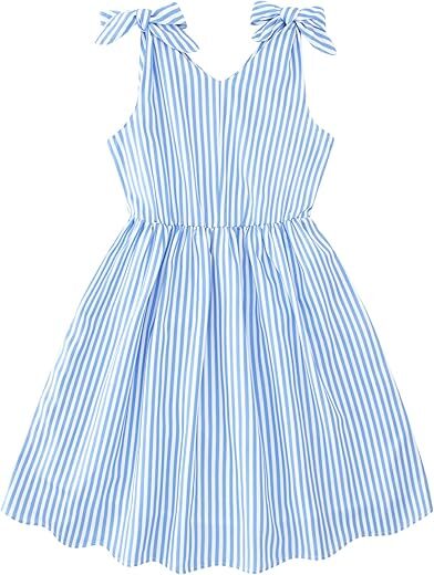 Enlifety Bowknot Strap V Neck Sundress