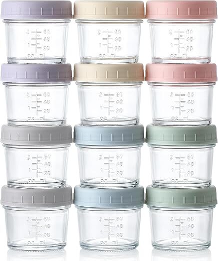 VITEVER Glass Baby Food Storage Containers – 4 oz