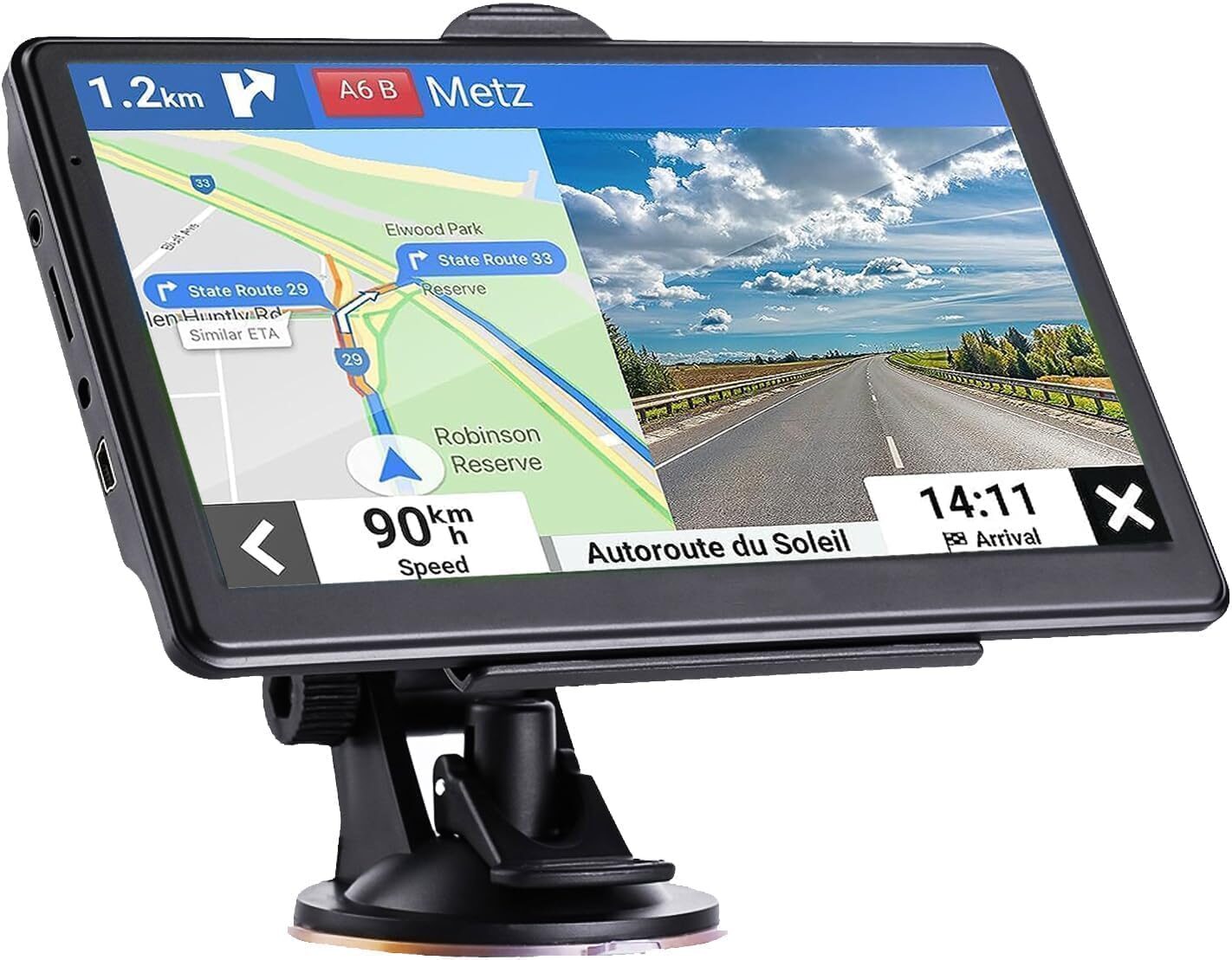NAVRUF GPS Navigation Slimline Touch Screen, USA Edition