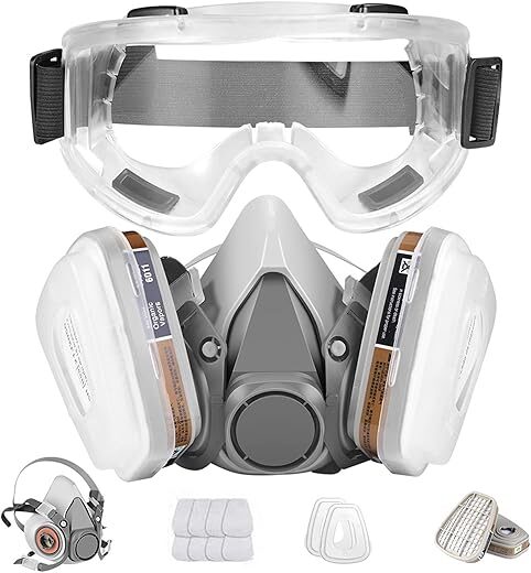 BAOMAO Half Facepiece Gas Mask with Glasses