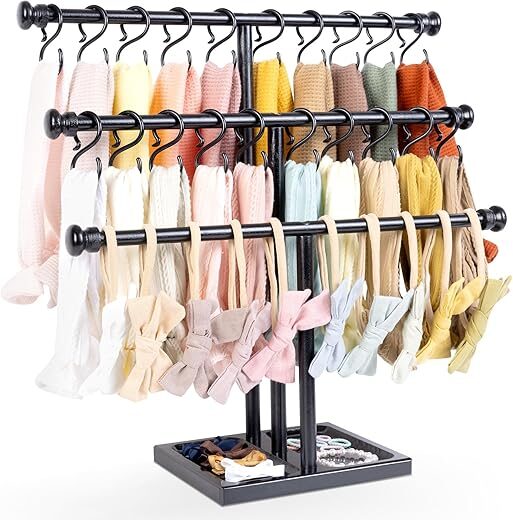 POVETIRE Headband Holder Stand Storage, 3 Tier