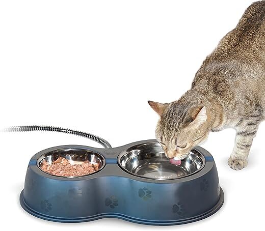 K&H Pet Products Heated Thermo-Kitty Café Cat Bowls, 2093