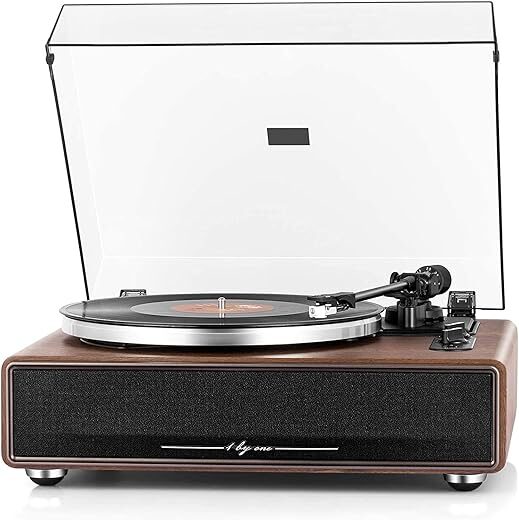 1byone High Fidelity Belt Drive Turntable with Bluetooth