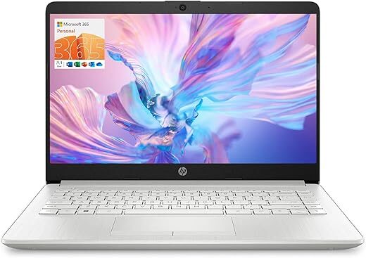 HP 14″ Laptop, Intel Quad-Core, 16GB RAM