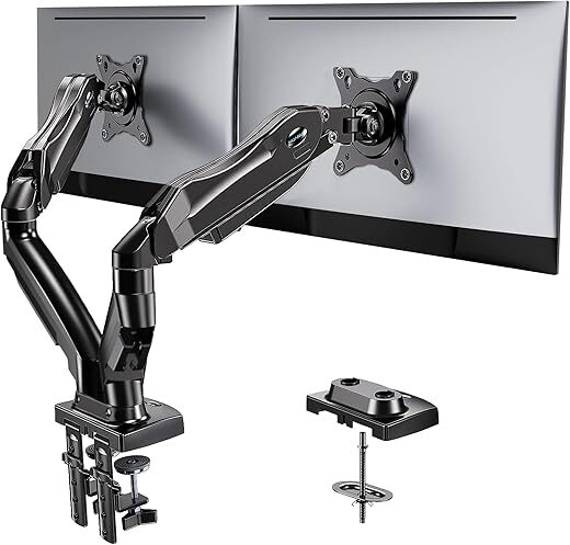 HUANUO Dual Monitor Stand – Adjustable Vesa Mount