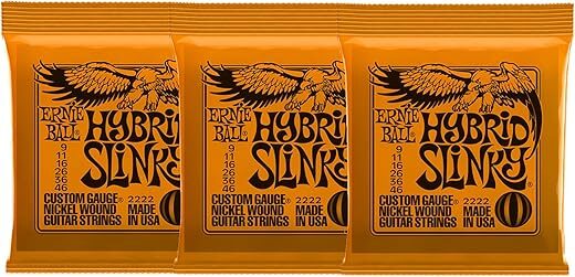 Ernie Ball Hybrid Slinky Guitar Strings 2222×3