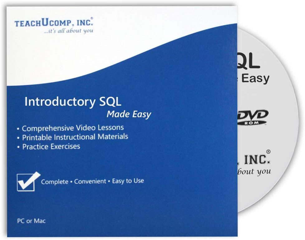TeachUcomp, Inc. Introductory SQL Video Tutorial and Manual