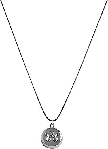 invisawear Silver Leather Safety Necklace