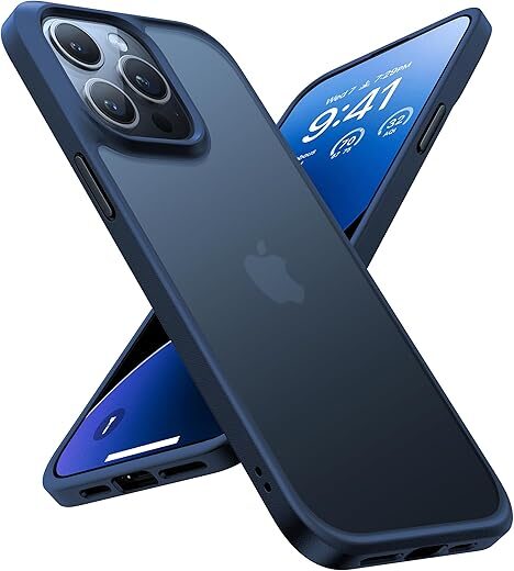 TORRAS iPhone 15 Pro Max Shockproof Case, Navy