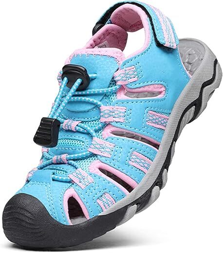 DREAM PAIRS Kids’ Athletic Sport Sandals, Adjustable Multicolor