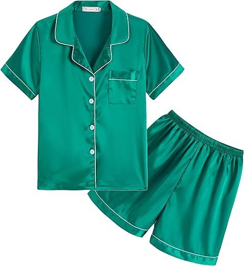 Hupohoi Kids Pajama Set Summer Short Sleeve