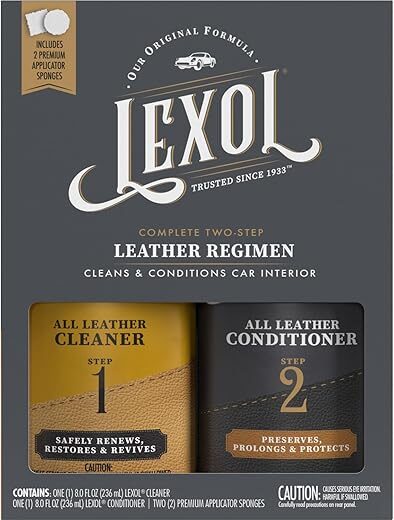 Lexol Leather Cleaner & Conditioner Kit, Two 8 oz Bottles