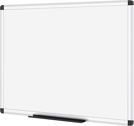 VIZ-PRO Magnetic Dry Erase Board, 36×24, Silver Frame