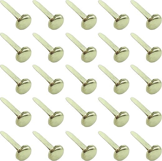Clipco Medium Brass-Plated Paper Fasteners (100-Pack)