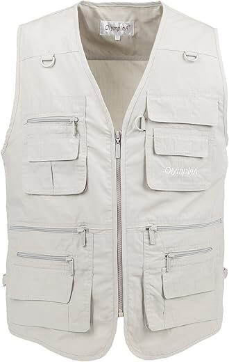 LUSI MADAM Men’s Multi-Pocket Travel Fishing Vest