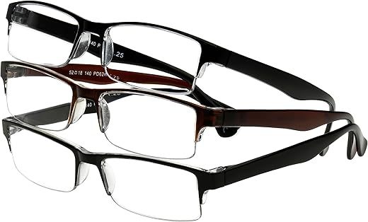 Foster Grant Men’s Pete Rectangular Reading Glasses