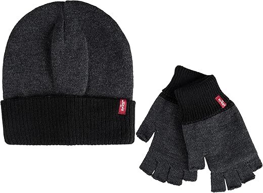 Levi’s Men’s Reversible Winter Beanie & Glove Set