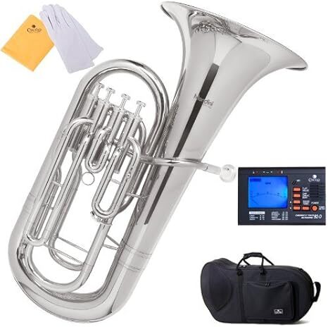Mendini by Cecilio MEP-N Nickel Plated B Flat Euphonium