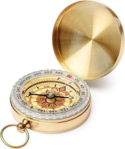 Generic Metal Pocket Compass for Outdoor Navigation