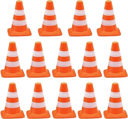 inheming Mini Traffic Cones, Red And White Roadblock