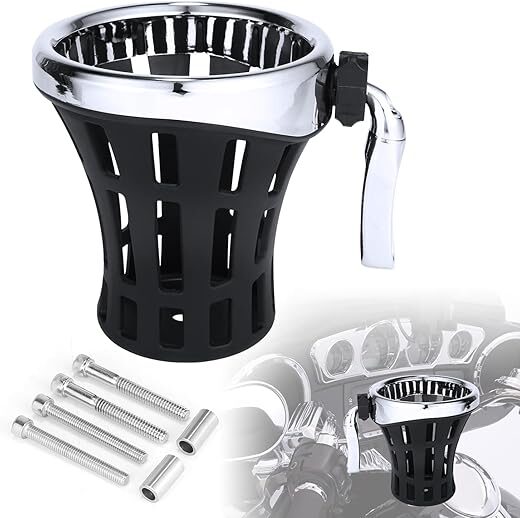 AILMOTO Motorcycle Handlebar Drink Cup Holder, 142 MM