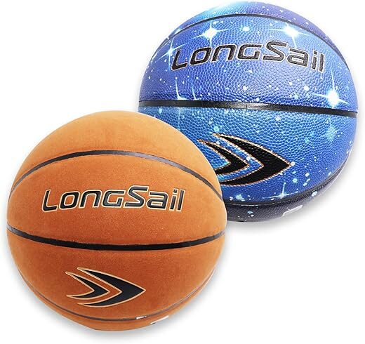 Longsail Multi-Size Basketballs with Pump for All Ages