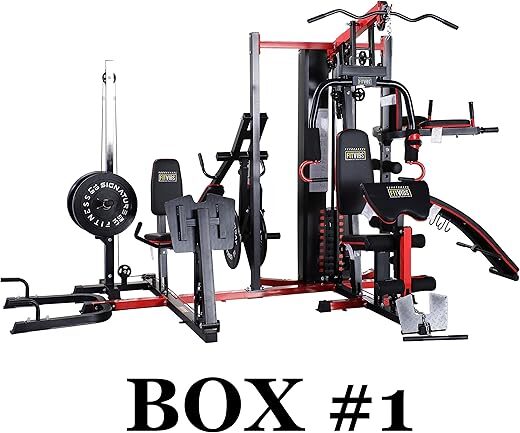 Signature Fitness Multifunctional Home Gym with Weight Stack
