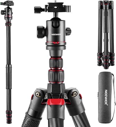 NEEWER 80.7″ Carbon Fiber Tripod Monopod