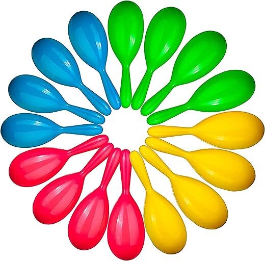 Neliblu Neon Maracas Noisemaker For Parties
