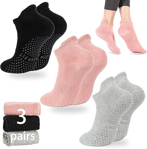 loudashuaiqi Non-Slip Grip Yoga Pilates Socks