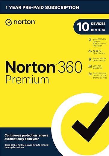 Norton Norton 360 Premium 2024 Antivirus Software