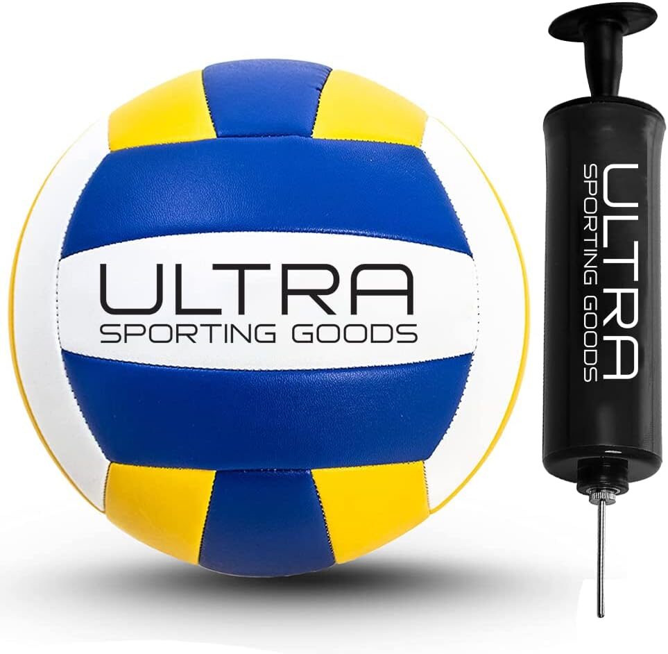 Ultra Sporting Goods Official Size Beach Volleyball with Pump