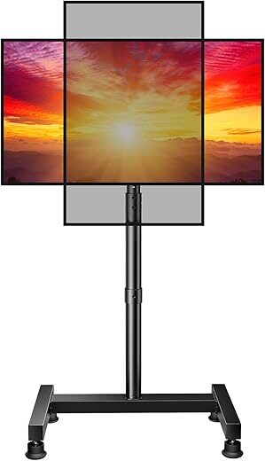 Perlegear Adjustable Floor TV Stand