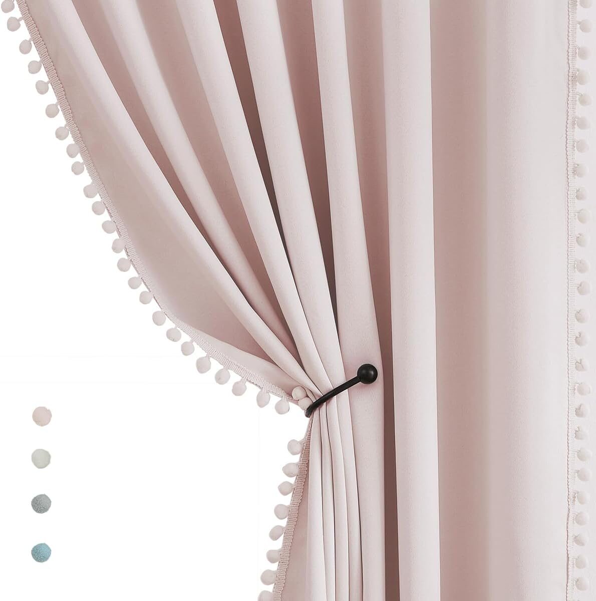 Treatmentex Pink Half-Blackout Curtains 45″ for Nursery