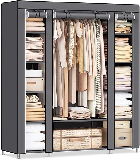 SONGMICS Portable Bedroom Closet with Fabric Cover