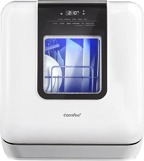 COMFEE’ Portable Countertop Dishwasher With 6L Water Tank