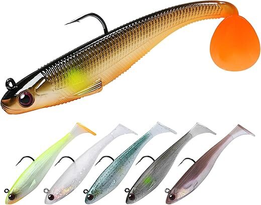TRUSCEND Pre-Rigged Soft Fishing Lures for Bass