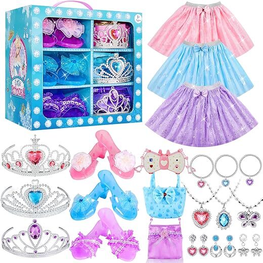 GIFNOL Princess Dress Up Jewelry Kit, 3 Themes