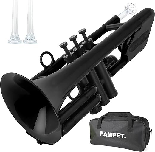 PAMPET Professional Plastic C Trumpet Set Black