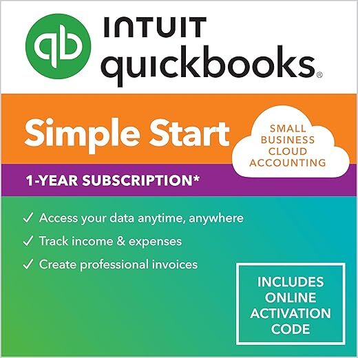 Intuit QuickBooks Online Simple Start 2024 Subscription