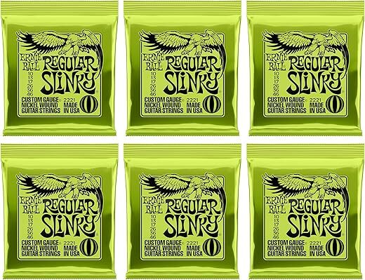 Ernie Ball Regular Slinky Nickel Wound Guitar Strings 10-46